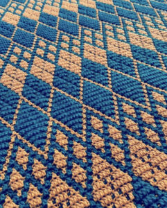 Crochet Société Blue and Orange Pattern